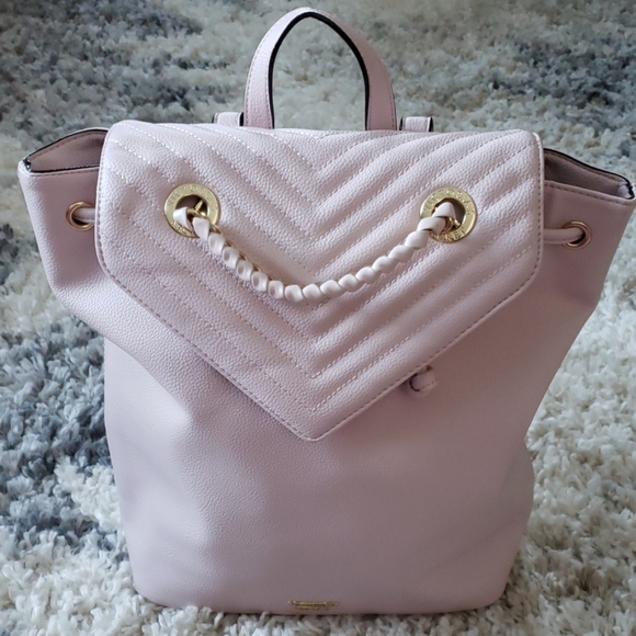 Victoria's Secret Handbags - Victoria's Secret Pink Faux Leather Backpack.  EUC